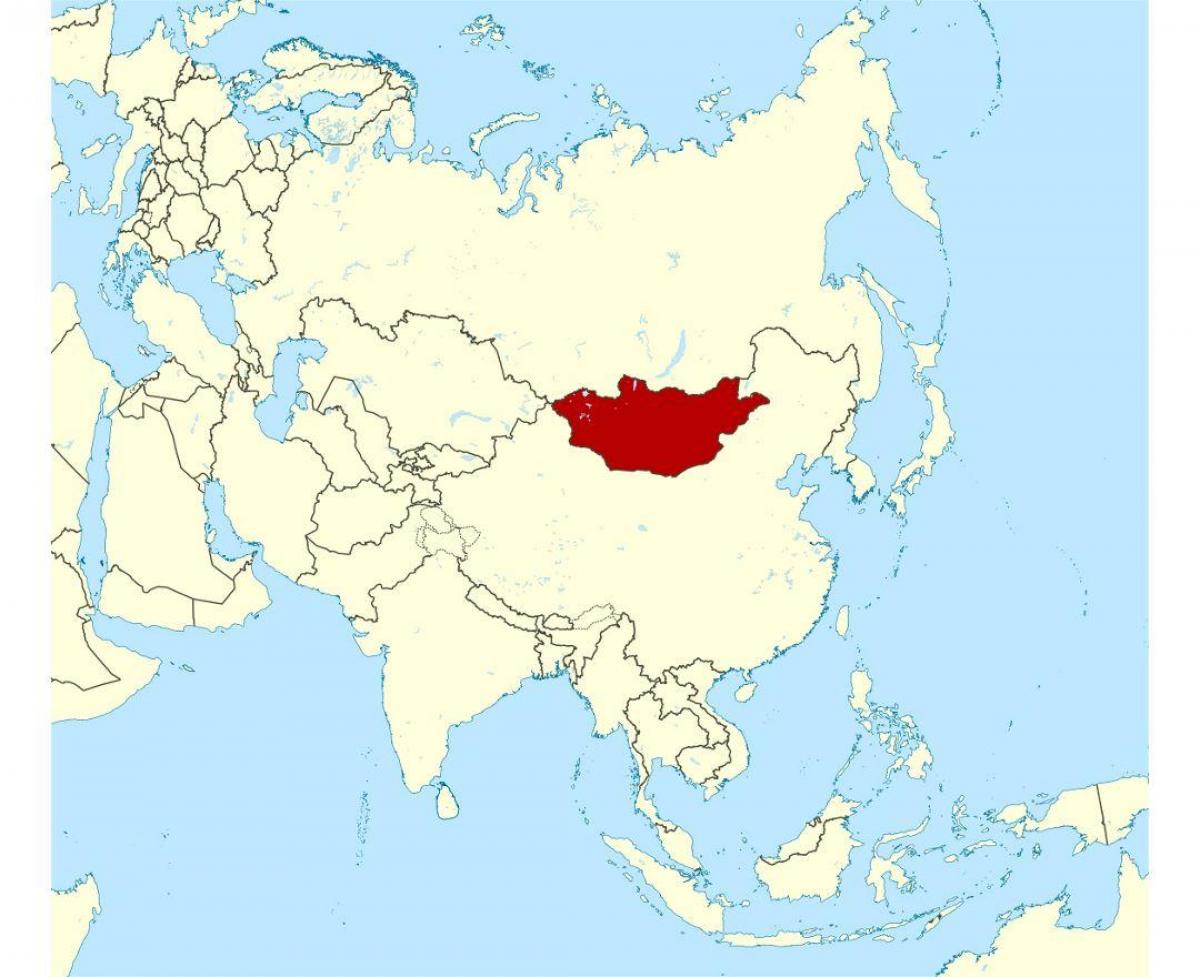location of Mongolia in world map