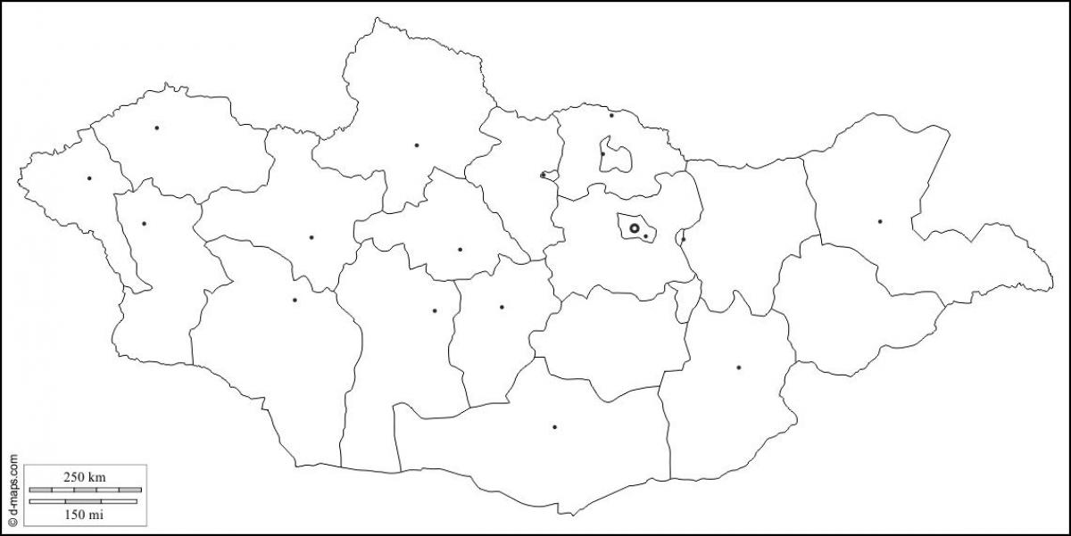 blank map of Mongolia