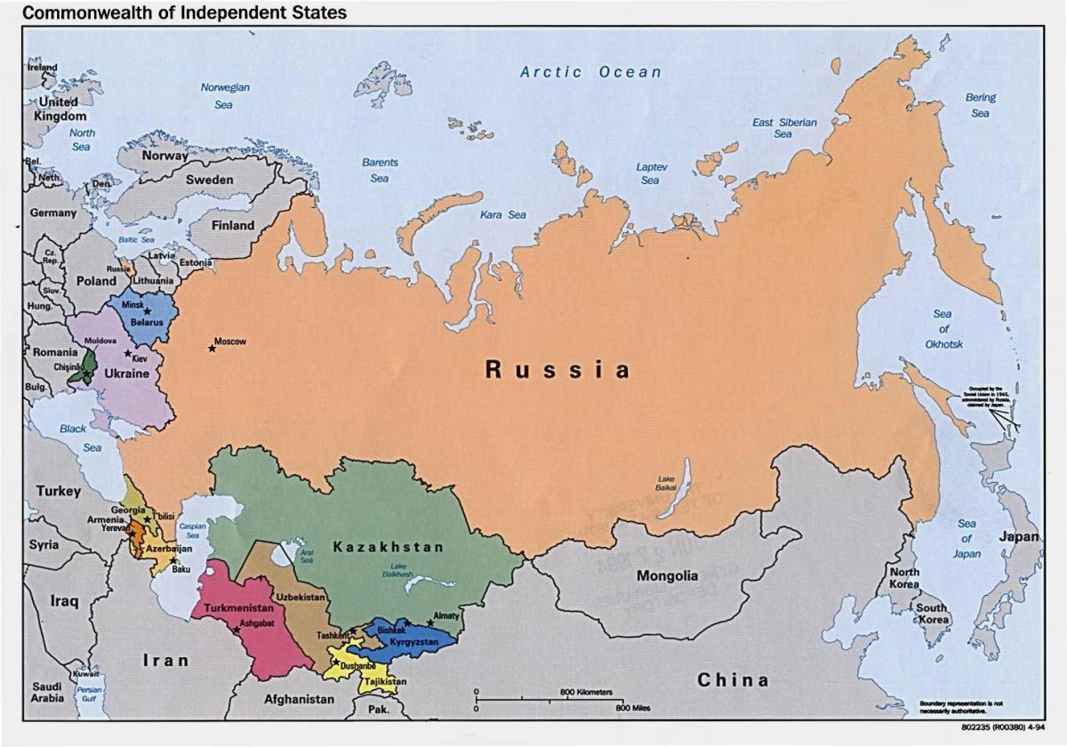 map of russia Mongolia