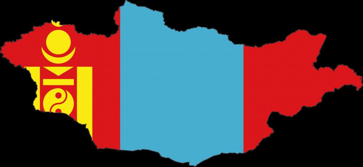 map of Mongolia flag