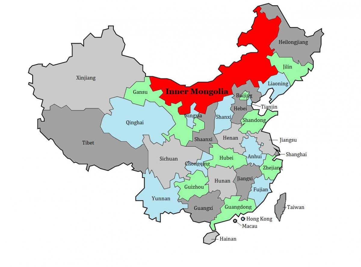 map of Mongolia region